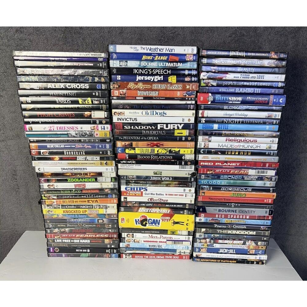 Large DVD Lot of 105 Movies ~ Horror, Comedy~ Drama-Workout- Action NEW & USED!